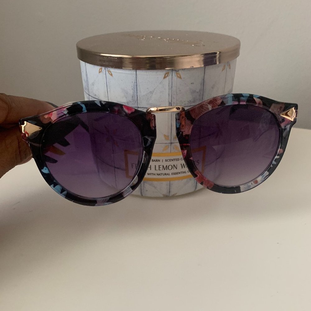 Purple Round Sunglasses